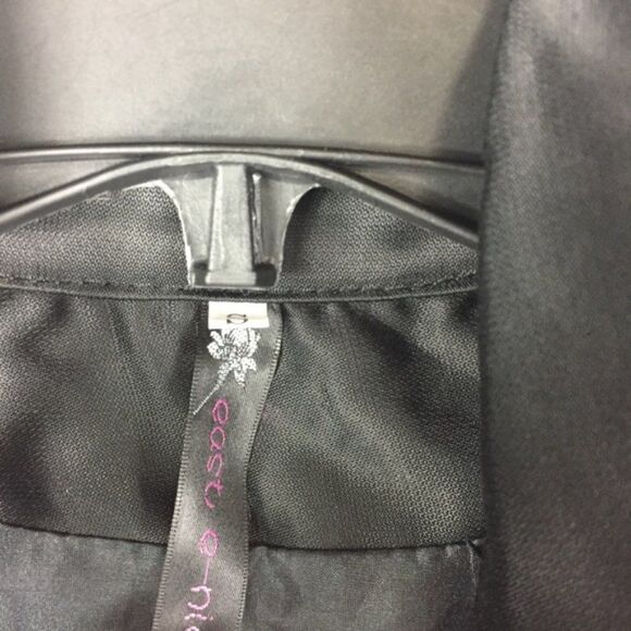 East E-Nian Satin Black Over Coat size S - Picture 4 of 4